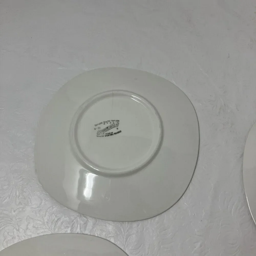 Taylor Smith & Taylor Conversation Day Lily Set Of 4 Saucers DAYLILY